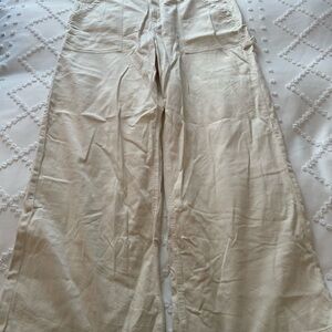 American Eagle Outfitters Stretch Cream Painter Pants